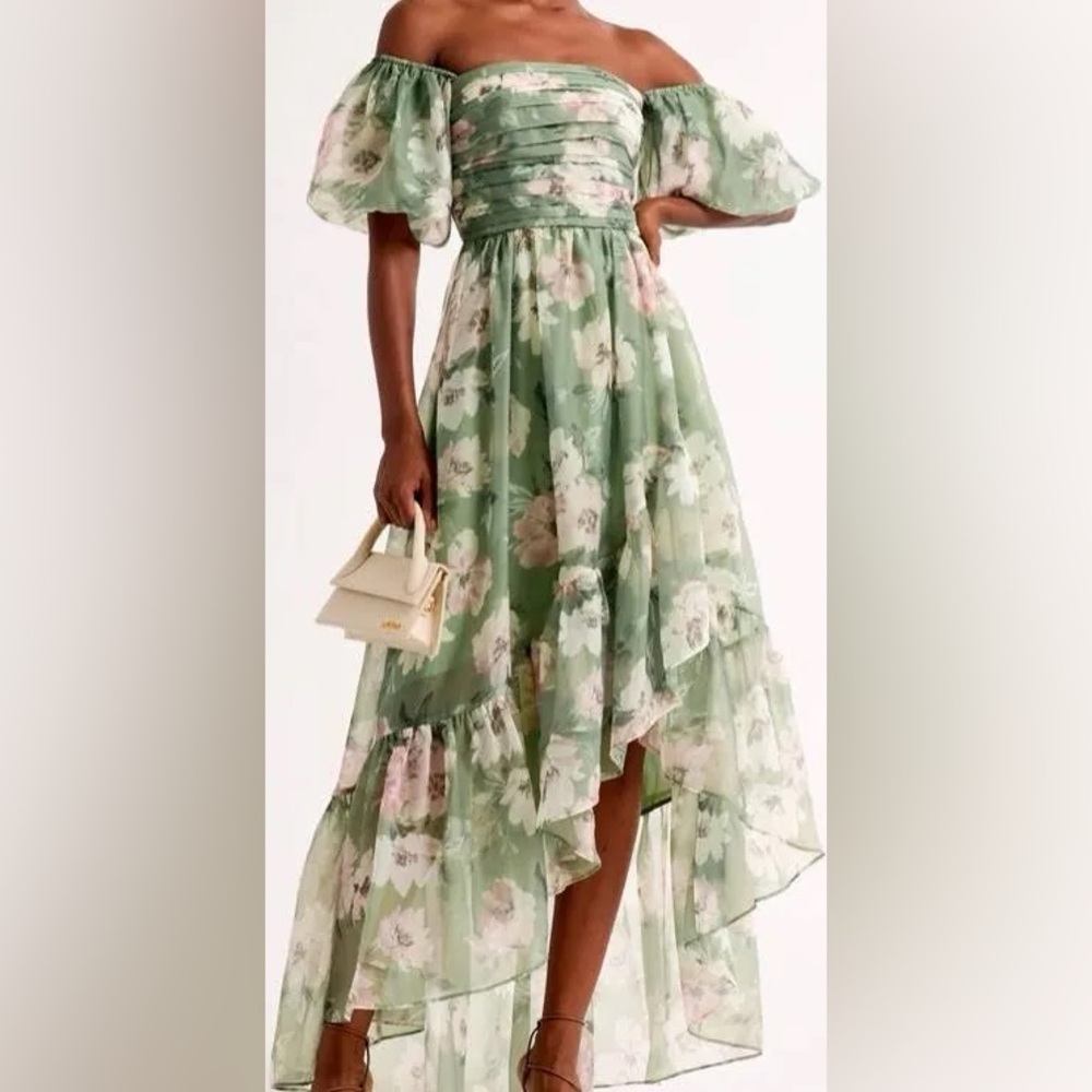 Abercrombie & Fitch Green Floral Dress